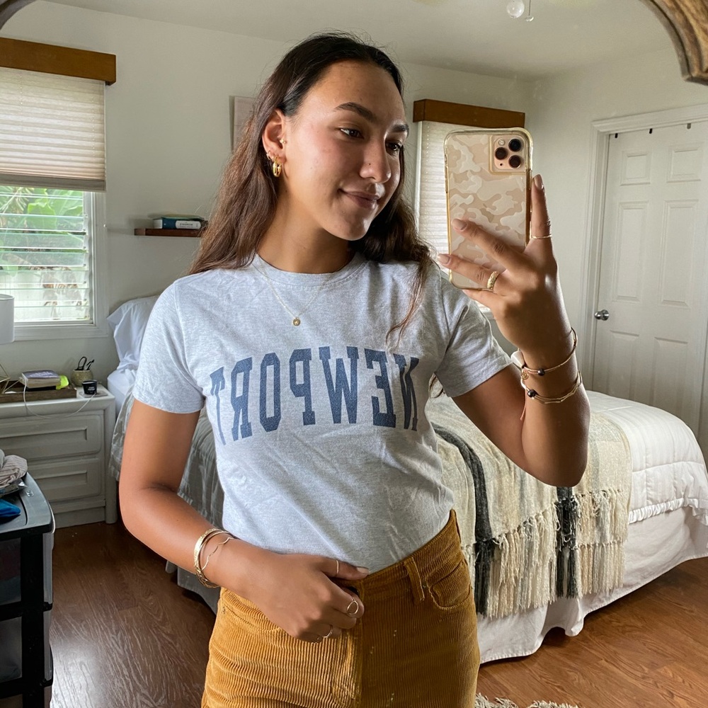 Brandy Melville Gray Newport T-Shirt